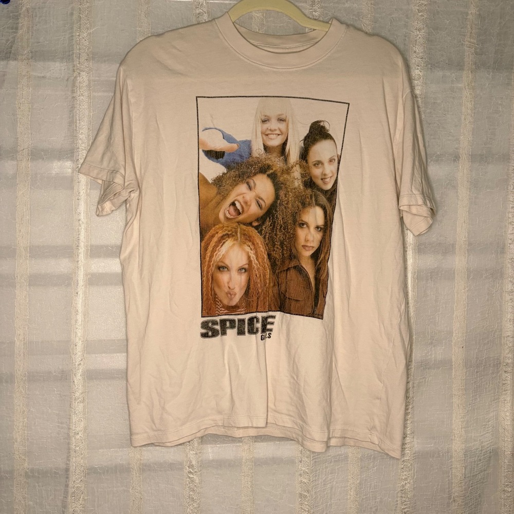 Abercrombie & Fitch Spice Girls Graphic Tee Women S Cream Excellent Oversized